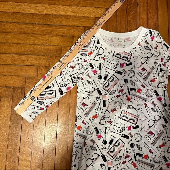 NWT Kate Spade Dream A Little Dream Nightshirt Sz Large Multicolor Lipstick - Picture 13 of 14